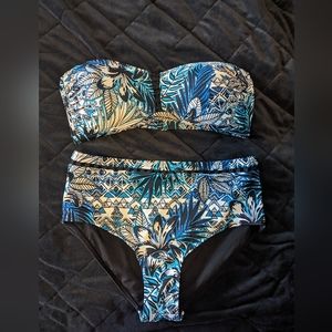 Swimsuits For All High Waisted Bandeau Bikini